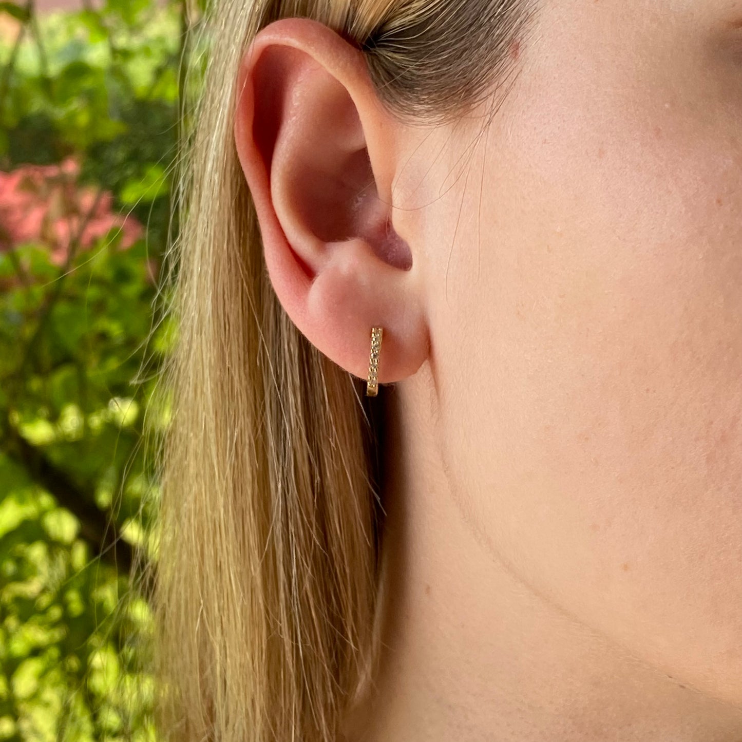 Orecchini scattini con pavé di zirconi bianchi - Argento 925