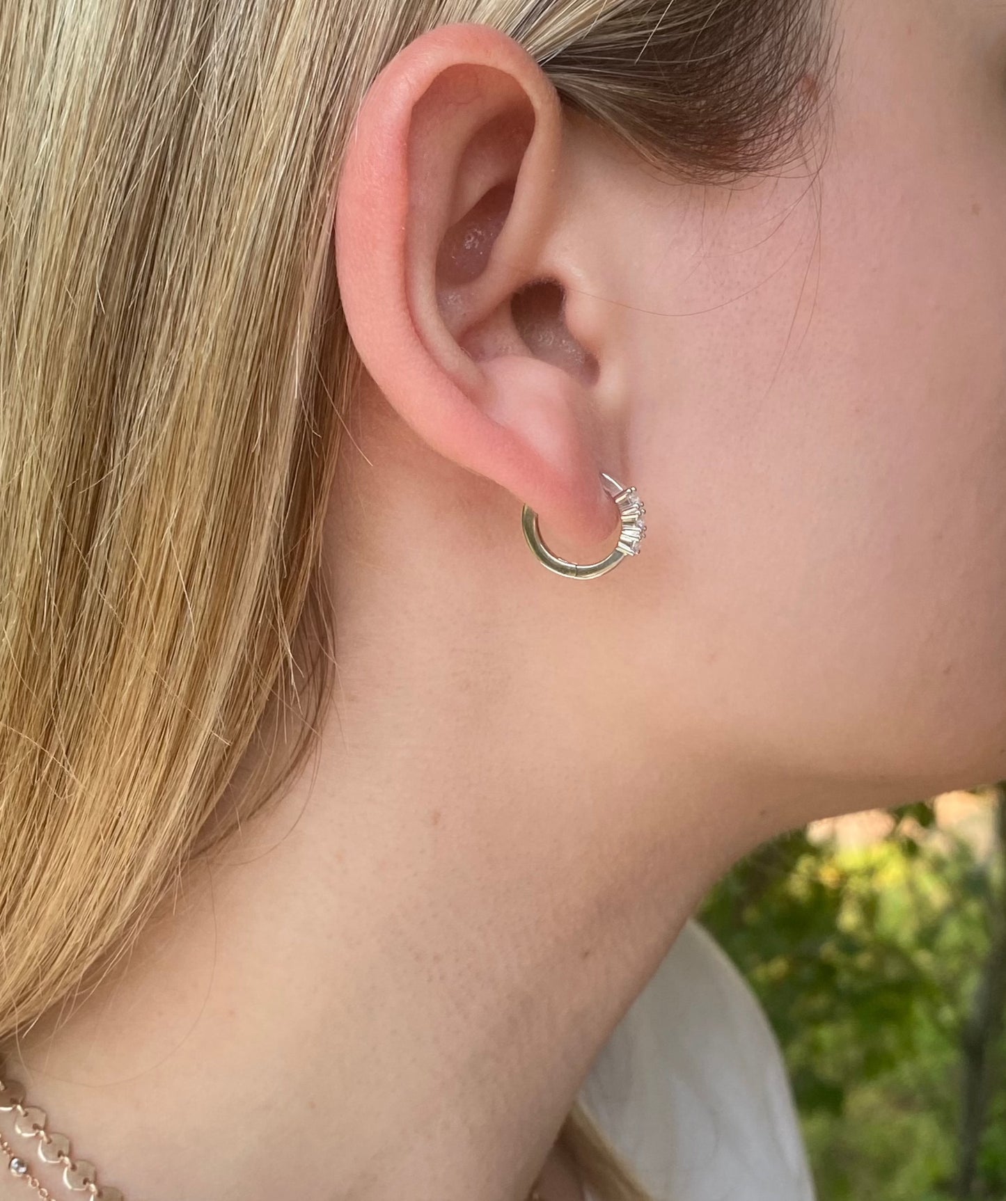 Trilogy Ohrstecker mit weißen Zirkonia - 925 Silber