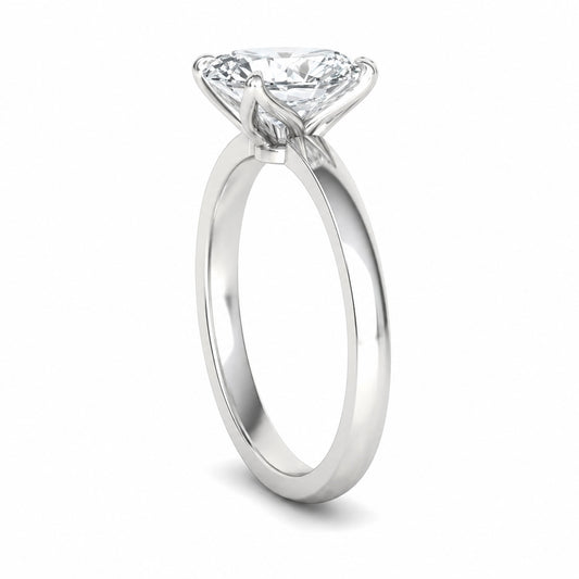 Anello Solitario Ovale 1,70 ct – Diamante Naturale in Oro Bianco 18kt