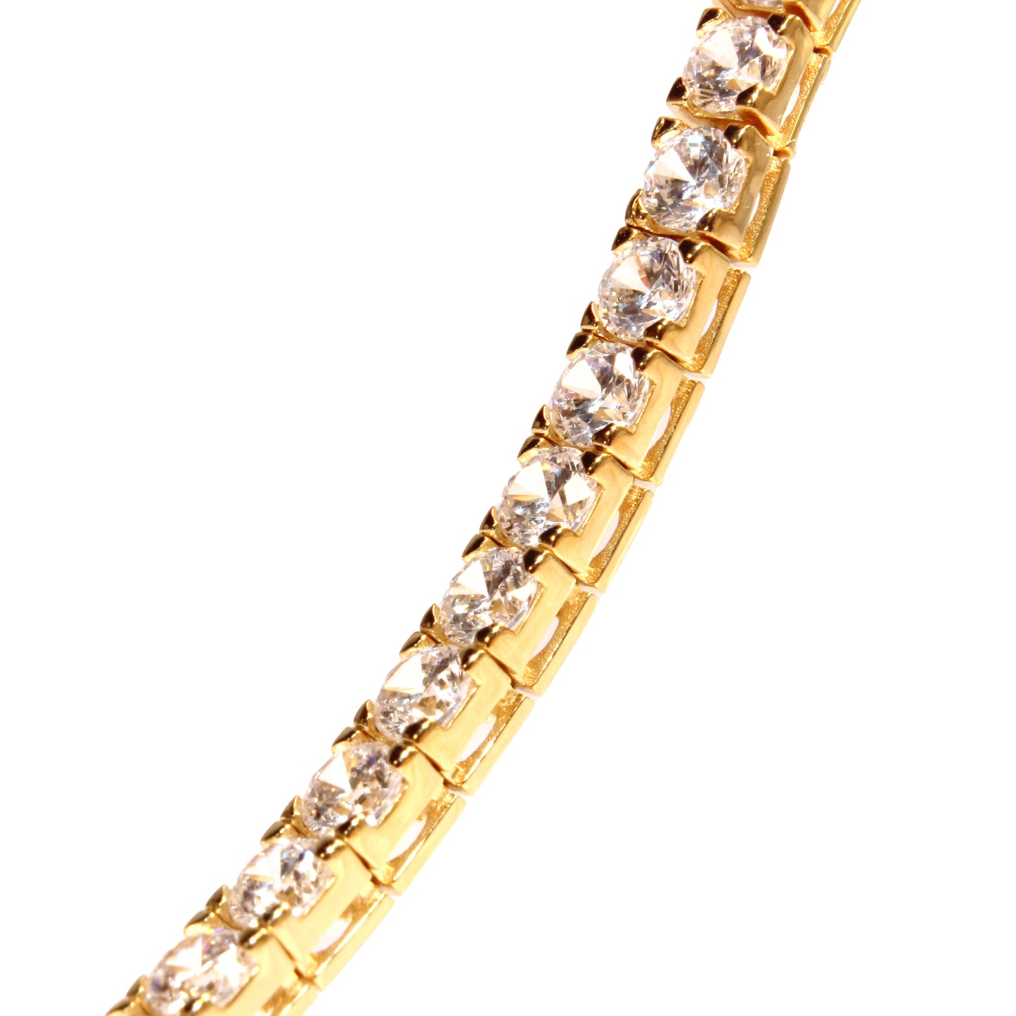 Bracciale Tennis Artigianale in Argento 925 - Pietre Bianche