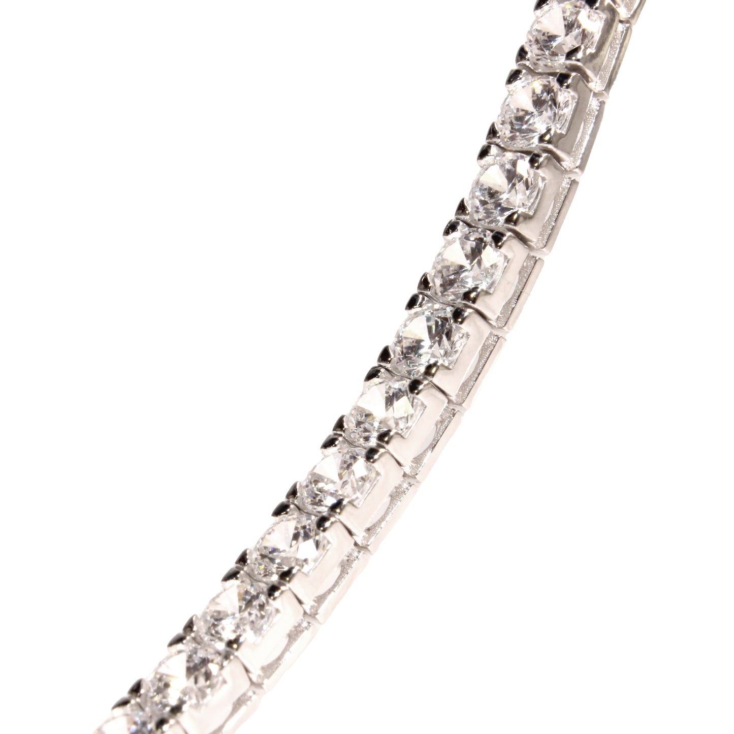 Bracciale Tennis Artigianale in Argento 925 - Pietre Bianche