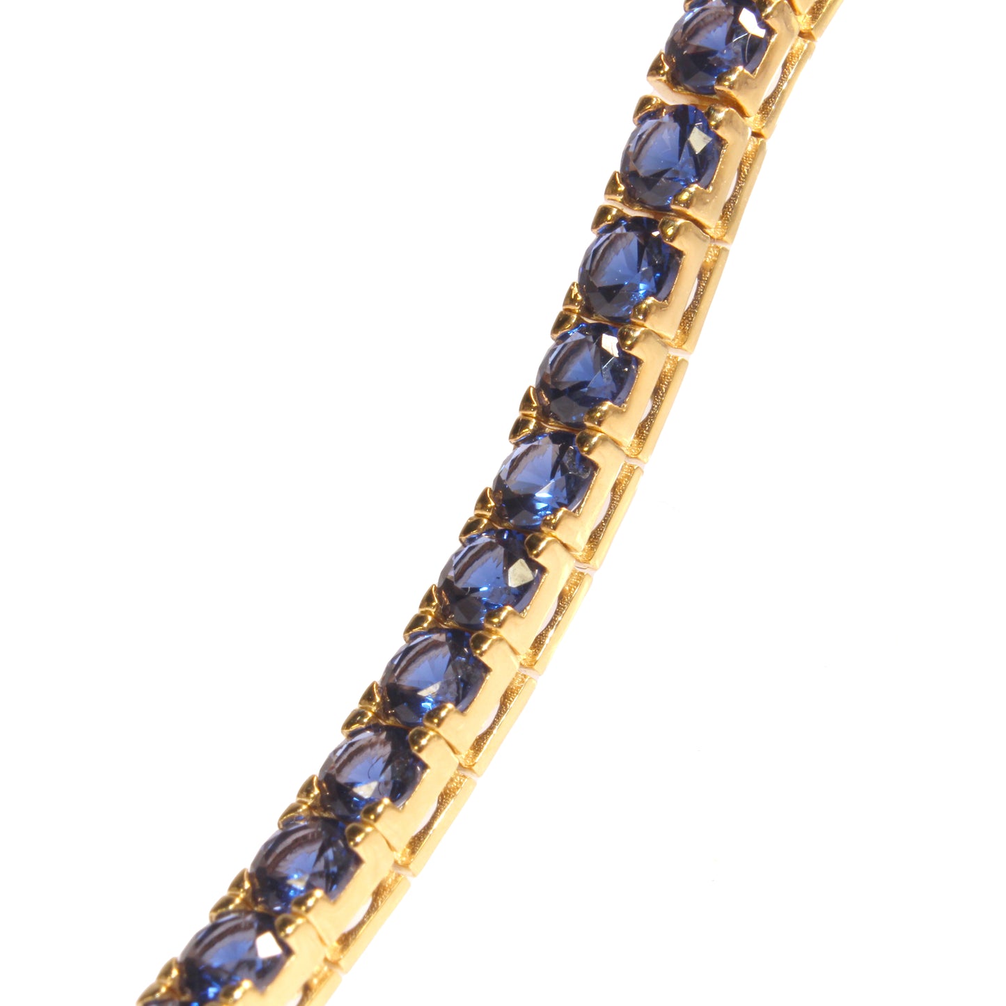 Bracciale Tennis Artigianale in Argento 925 - Pietre Blu