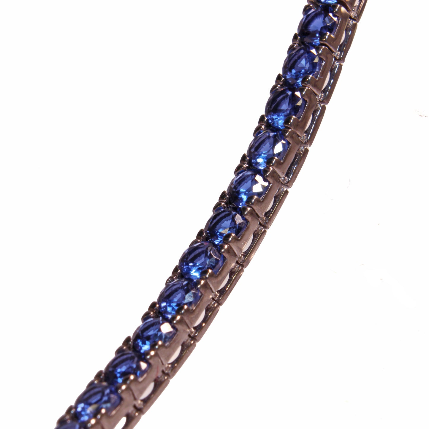 Bracciale Tennis Artigianale in Argento 925 - Pietre Blu
