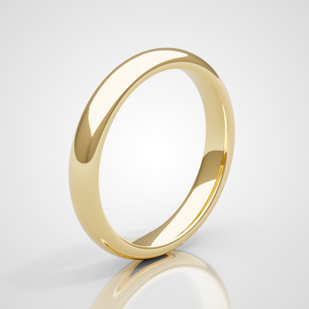 Fede nuziale in Oro giallo 18 carati - Modello Siena Prestige con interno comfort