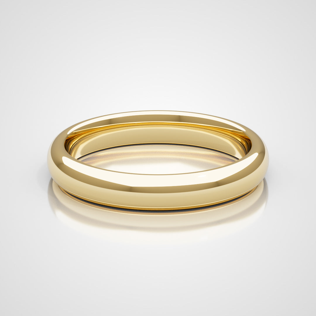 Fede nuziale in Oro giallo 18 carati - Modello Siena Prestige con interno comfort