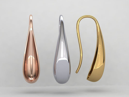 Orecchini Drops “Goccia Pura” in Argento Placcato Oro