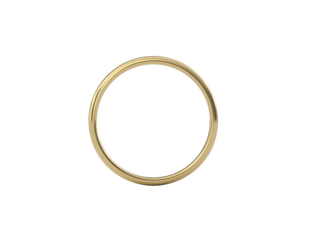 Fede nuziale in Oro giallo 18 carati - Modello Siena Slim con interno comfort