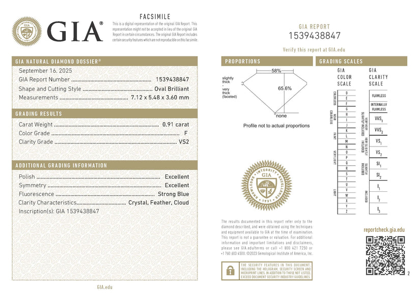 Certificato diamante GIA