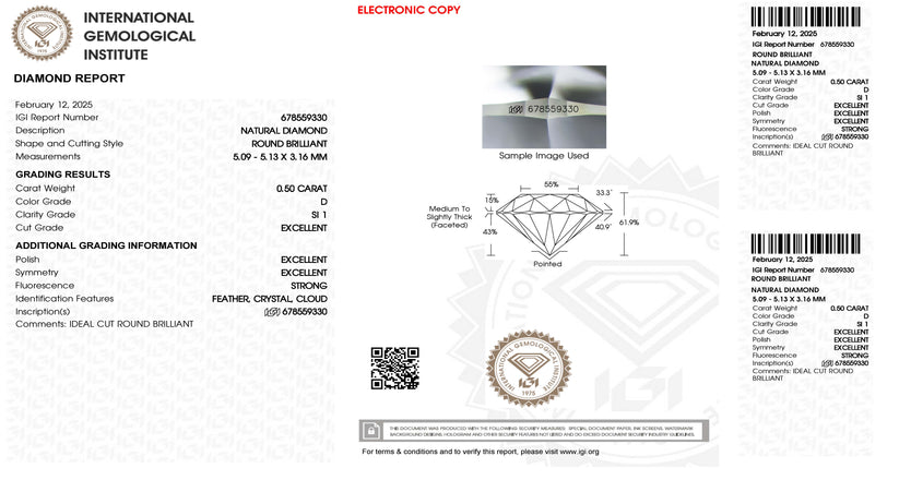 Certificato diamante GIA