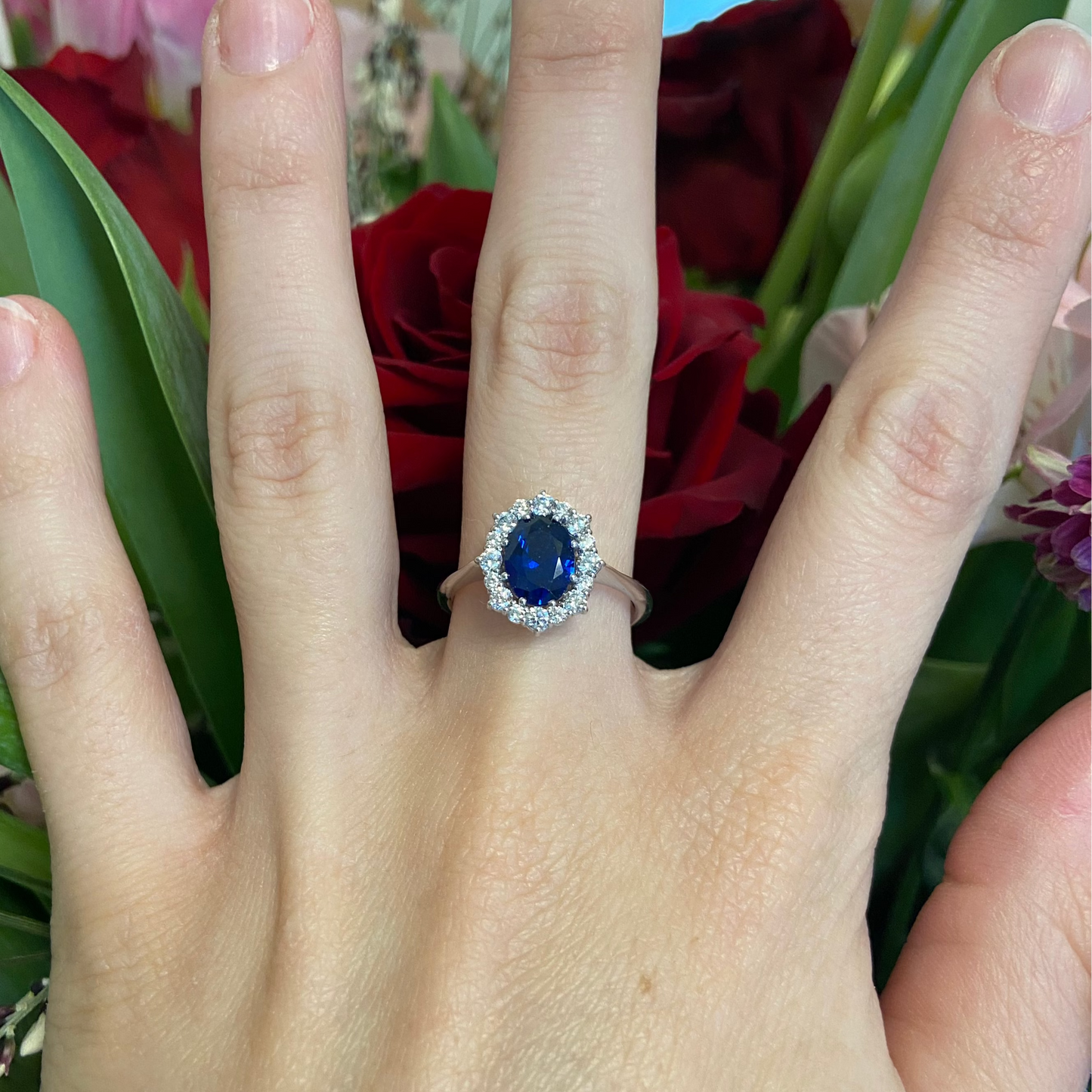 Anello D'argento Con Zaffiro Di Ceylon Non Riscaldato - Foto 6