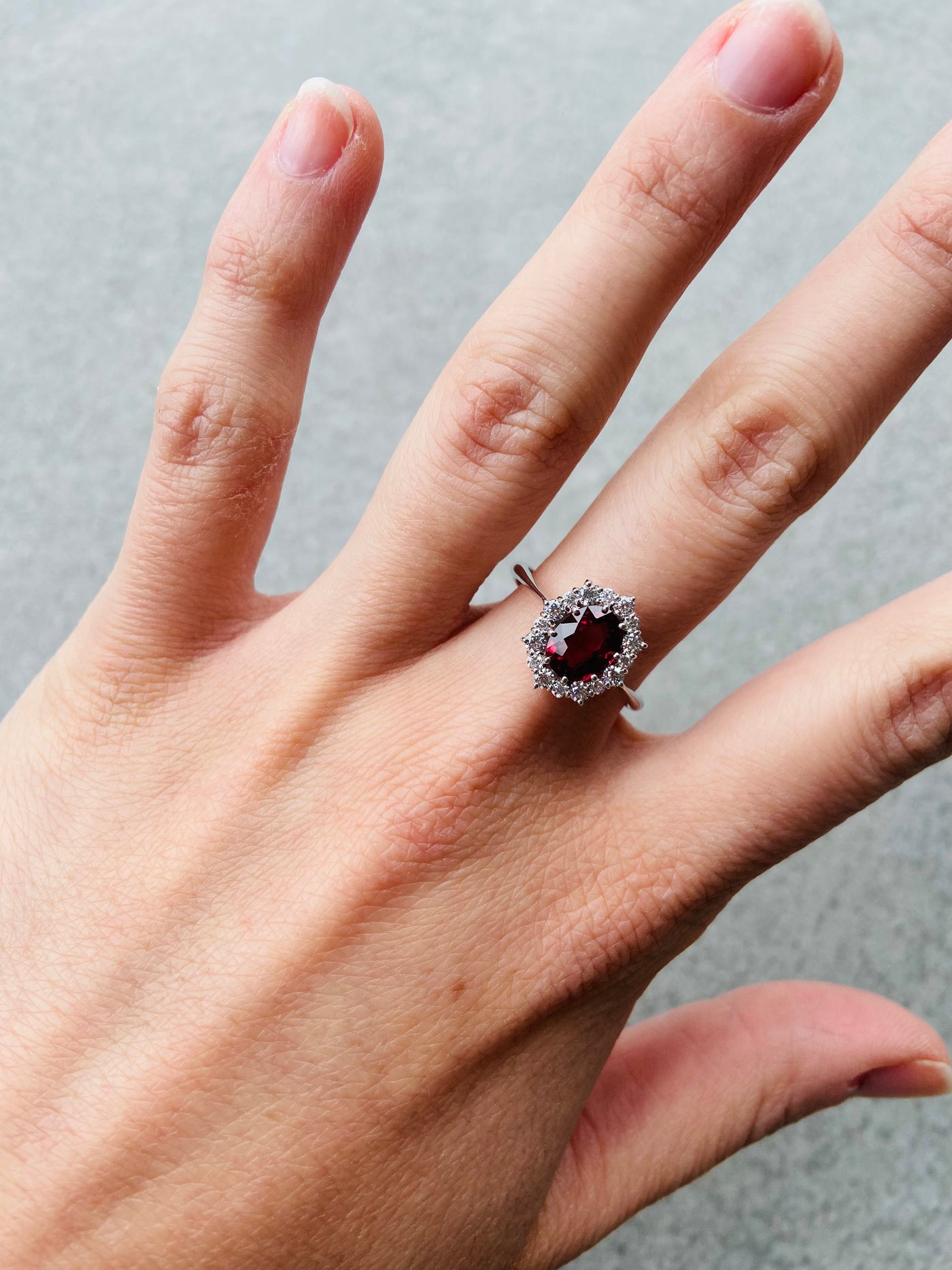 Queen Red Ruby Ring - 925 Silver with Zircons