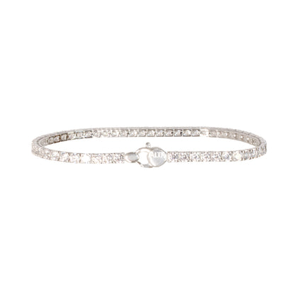 Bracciale Tennis Artigianale in Argento 925 - Pietre Bianche