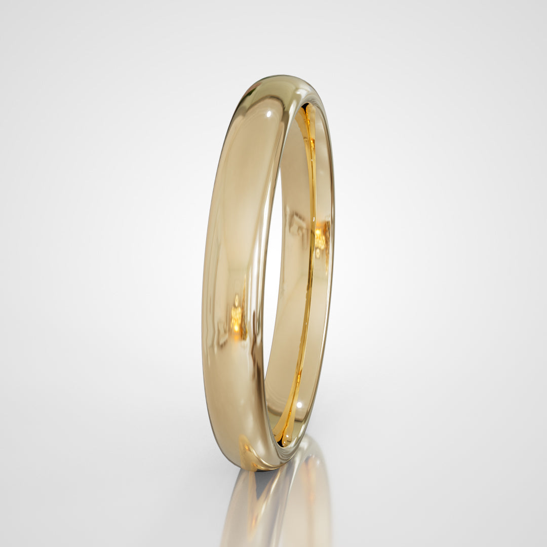 Fede nuziale in Oro giallo - Modello SIENA 30 ORIGINAL (3,00mm) con interno comfort