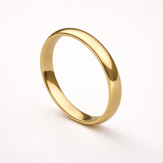 3mm Slim Siena Wedding Ring in Yellow Gold - Comfort Fit