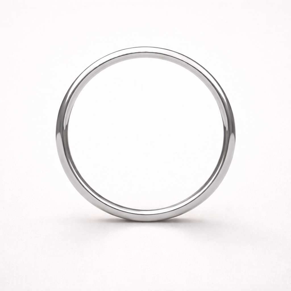 Wedding Ring Siena Slim 3 mm in White Gold - Comfort Fit