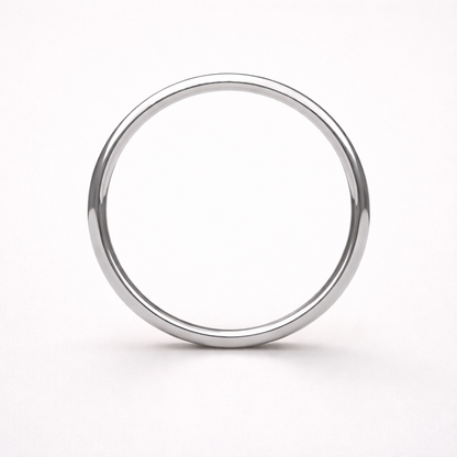Wedding Ring Siena Slim 3 mm in White Gold - Comfort Fit