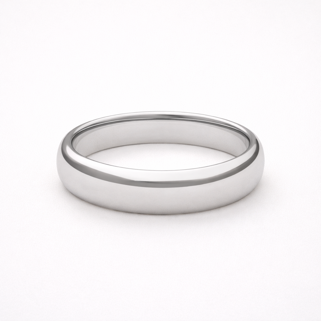 Wedding Ring Siena Slim 3 mm in White Gold - Comfort Fit