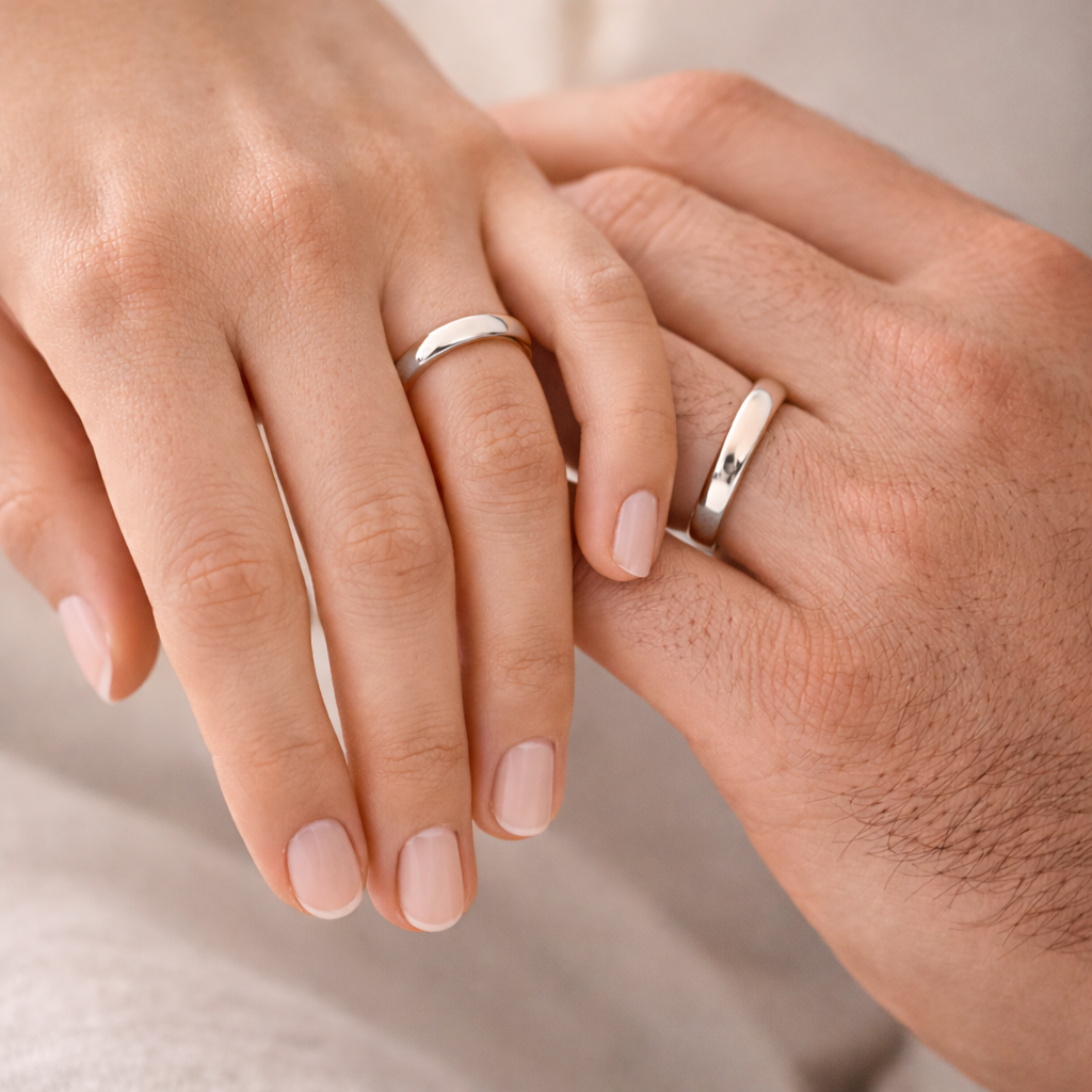 Wedding Ring Siena Slim 3 mm in White Gold - Comfort Fit