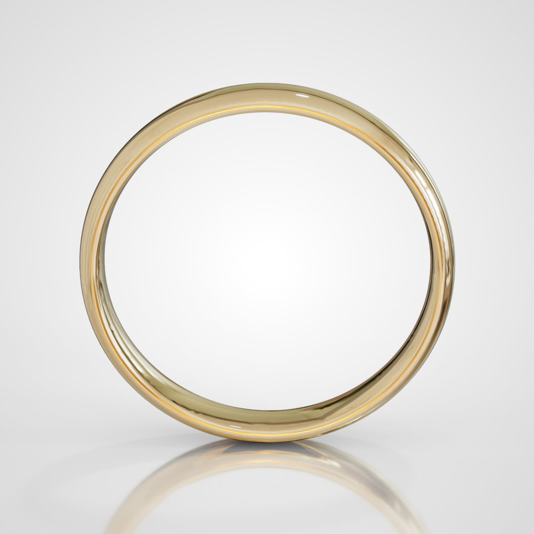 Fede nuziale in Oro giallo - Modello SIENA 30 SLIM (3,00mm) con interno comfort