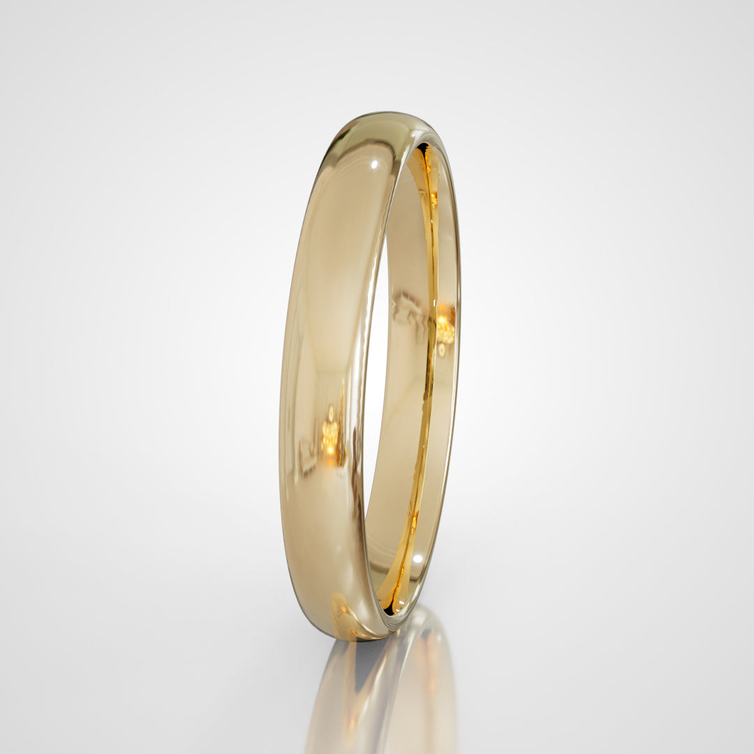 Fede nuziale in Oro giallo - Modello SIENA 30 SLIM (3,00mm) con interno comfort