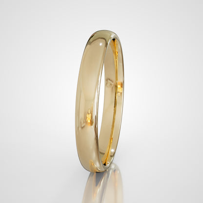 Fede nuziale in Oro giallo - Modello SIENA 30 SLIM (3,00mm) con interno comfort