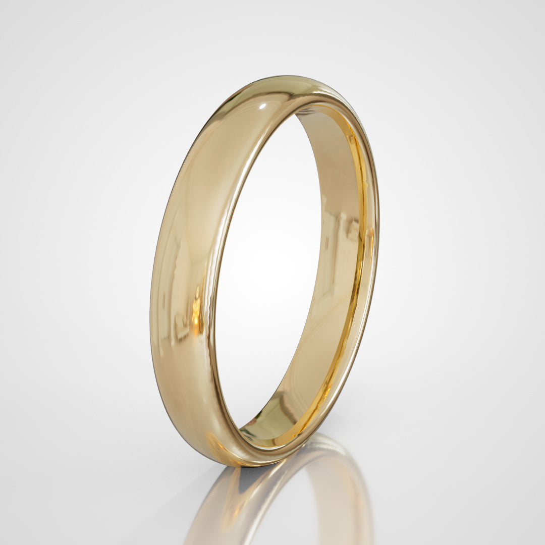 Fede nuziale in Oro giallo - Modello SIENA 35 ORIGINAL (3,50mm) con interno comfort