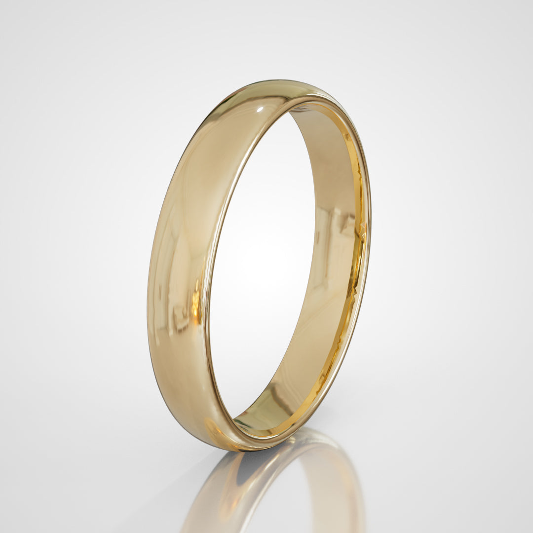 Fede nuziale in Oro giallo - Modello SIENA 35 SLIM (3,50mm) con interno comfort