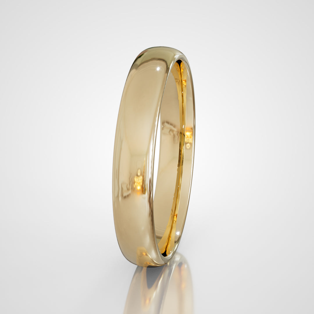 Fede nuziale in Oro giallo - Modello SIENA 35 SLIM (3,50mm) con interno comfort