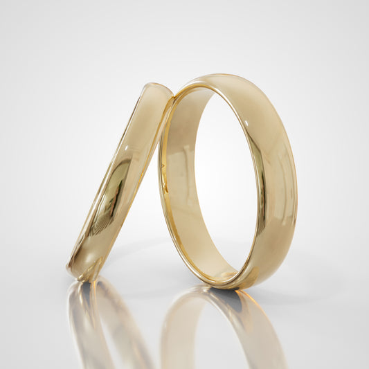 Fede nuziale in Oro giallo - Modello SIENA SLIM con interno comfort