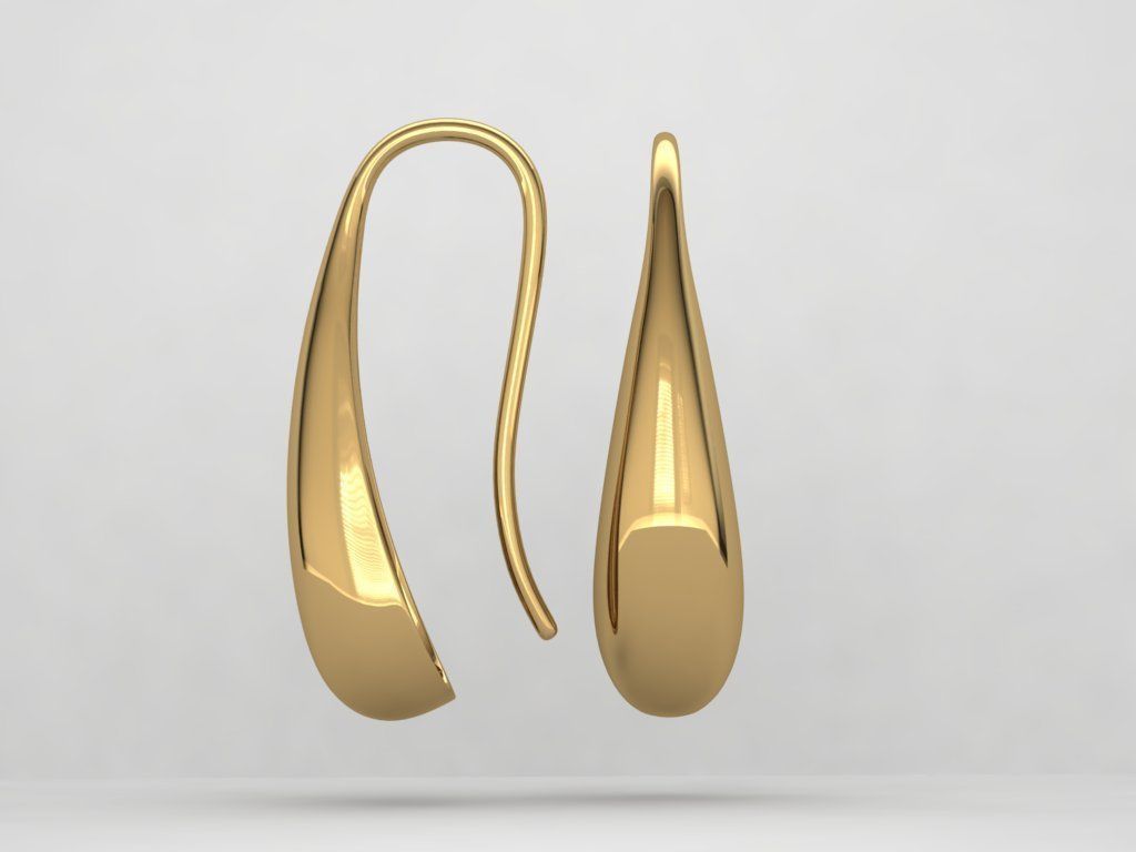 Orecchini Drops “Goccia Pura” in Argento Placcato Oro