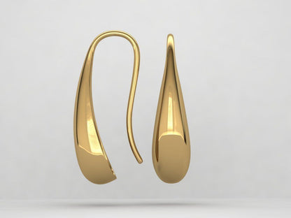 Orecchini Drops “Goccia Pura” in Argento Placcato Oro