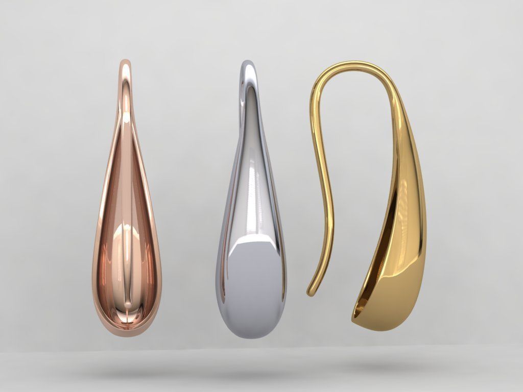 Orecchini Drops “Goccia Pura” in Argento Placcato Oro