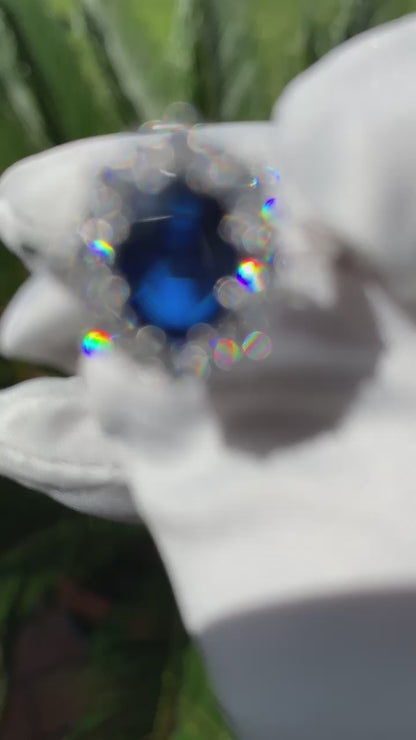 Anello Regina Zaffiro Blu - Argento 925 con Zirconi