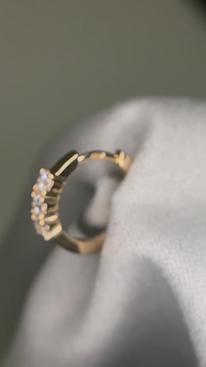 Orecchini Trilogy in argento 925 - cerchietti a scattino, made in Italy