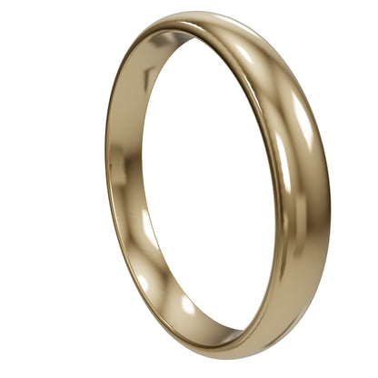 Fede nuziale in Oro giallo - Modello SIENA 30 SLIM (3,00mm) con interno comfort