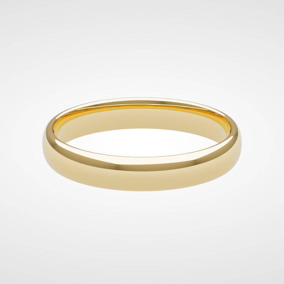 Fede nuziale in Oro giallo 18 carati - Modello Siena Slim con interno comfort