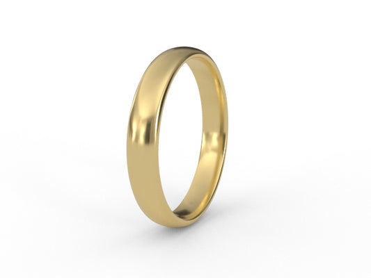 Fede nuziale in Oro giallo 18 carati - Modello Siena Slim con interno comfort