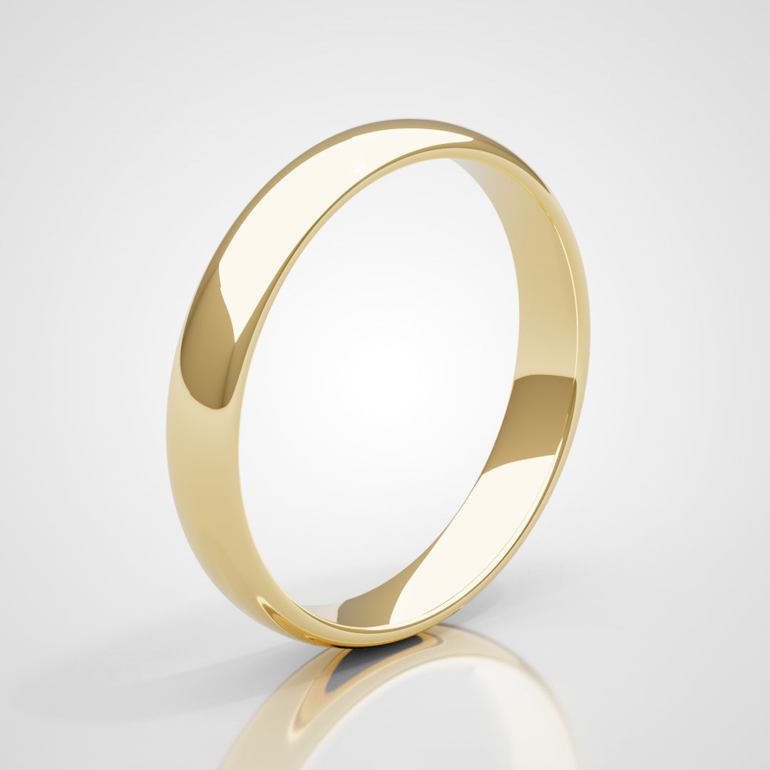 Fede nuziale in Oro giallo - Modello Siena Slim con interno comfort