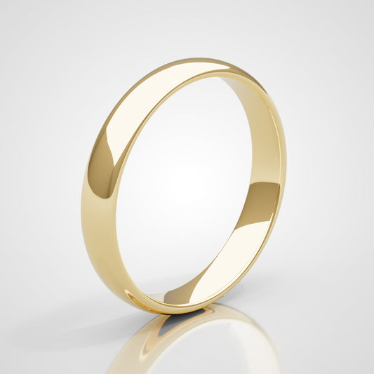 Fede nuziale in Oro giallo - Modello Siena Slim con interno comfort