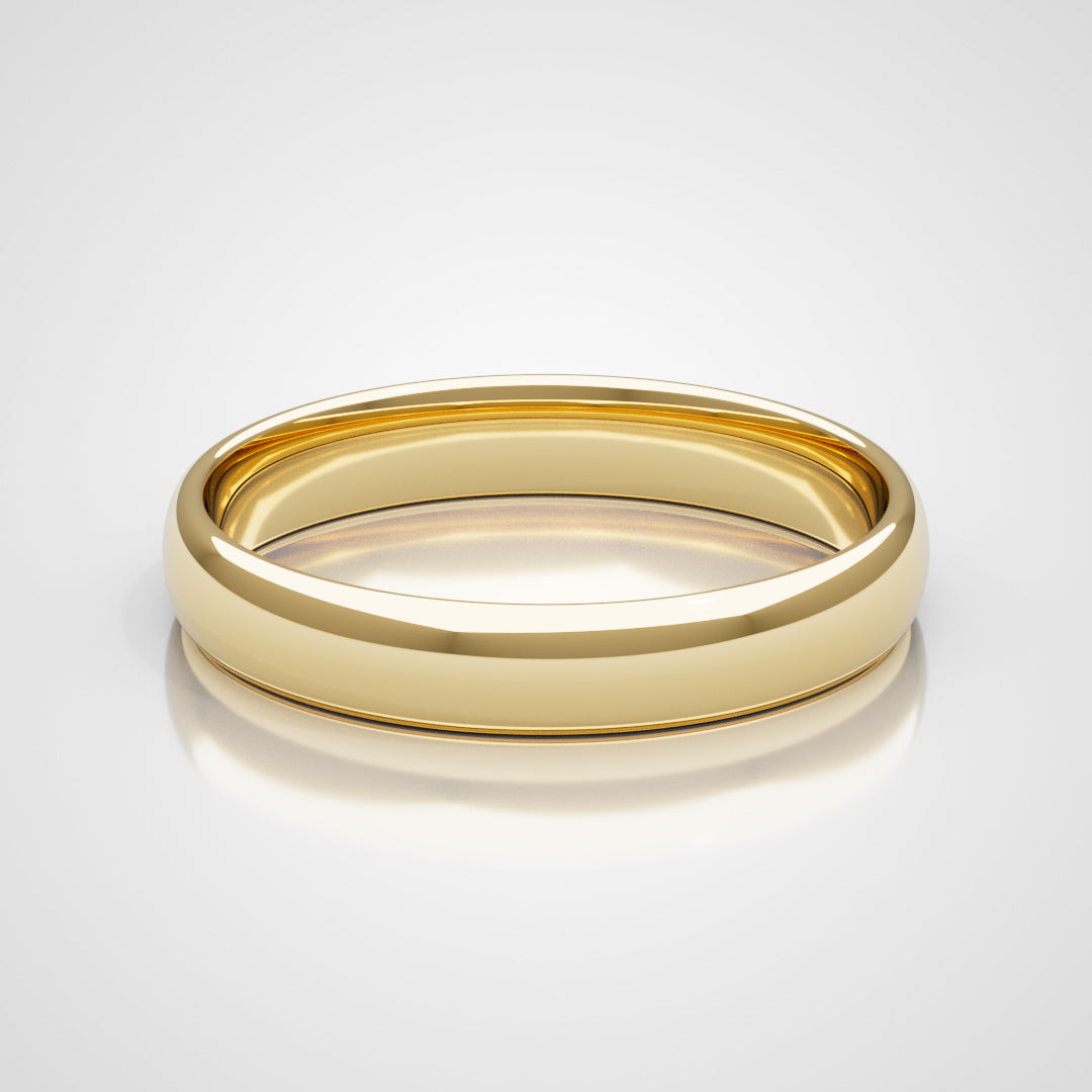 Fede nuziale in Oro giallo - Modello Siena Slim con interno comfort