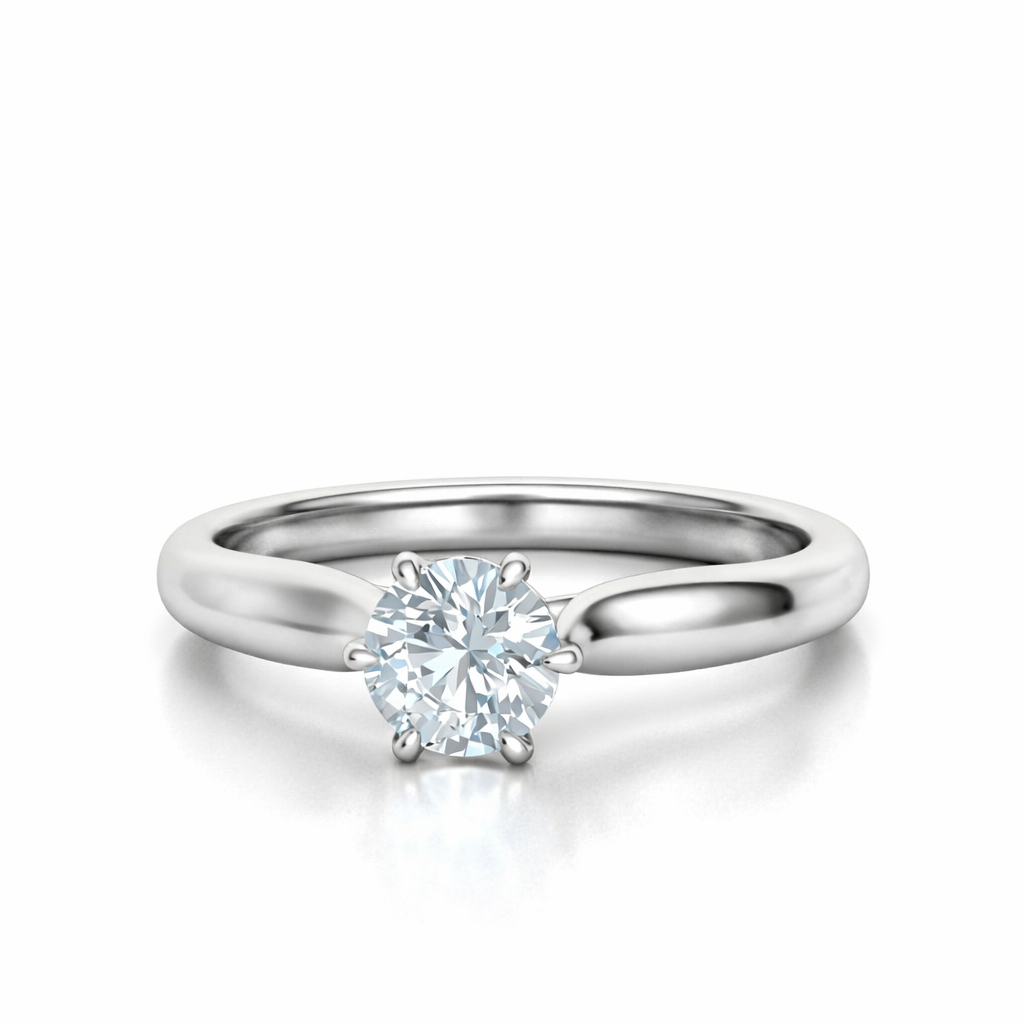 Anello Solitario 1,00 ct – Diamante Naturale in Oro Bianco 18kt