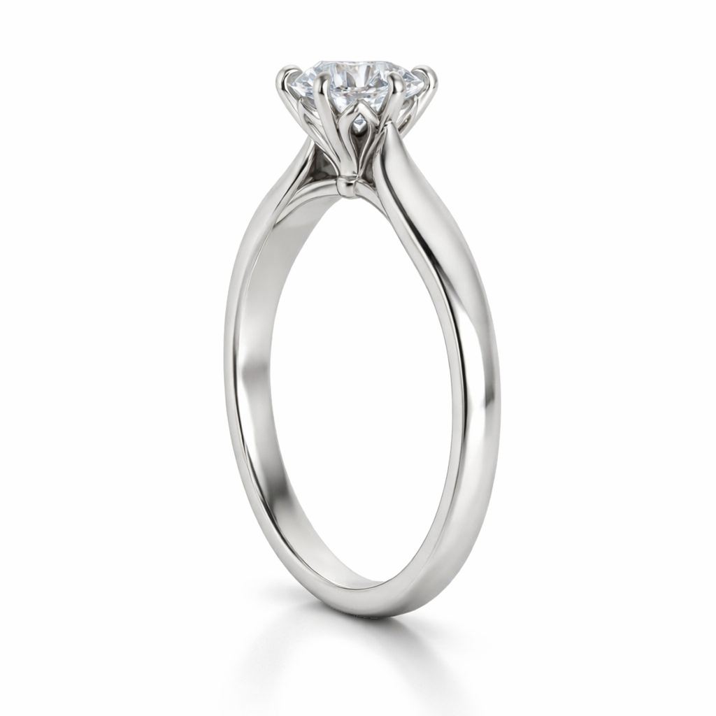 Anello Solitario 1,00 ct – Diamante Naturale in Oro Bianco 18kt