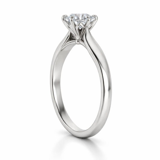 Anello Solitario 1,00 ct – Diamante Naturale in Oro Bianco 18kt