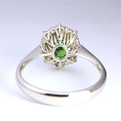Anello Regina Smeraldo Verde - Argento 925 con Zirconi