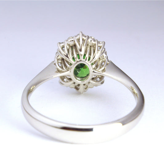 Anello Regina Smeraldo Verde - Argento 925 con Zirconi